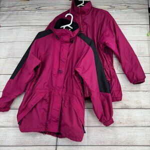 Vintage Columbia Double Whammy 3 in 1‎ Parka Jacket Women's Size M Purple/Black
